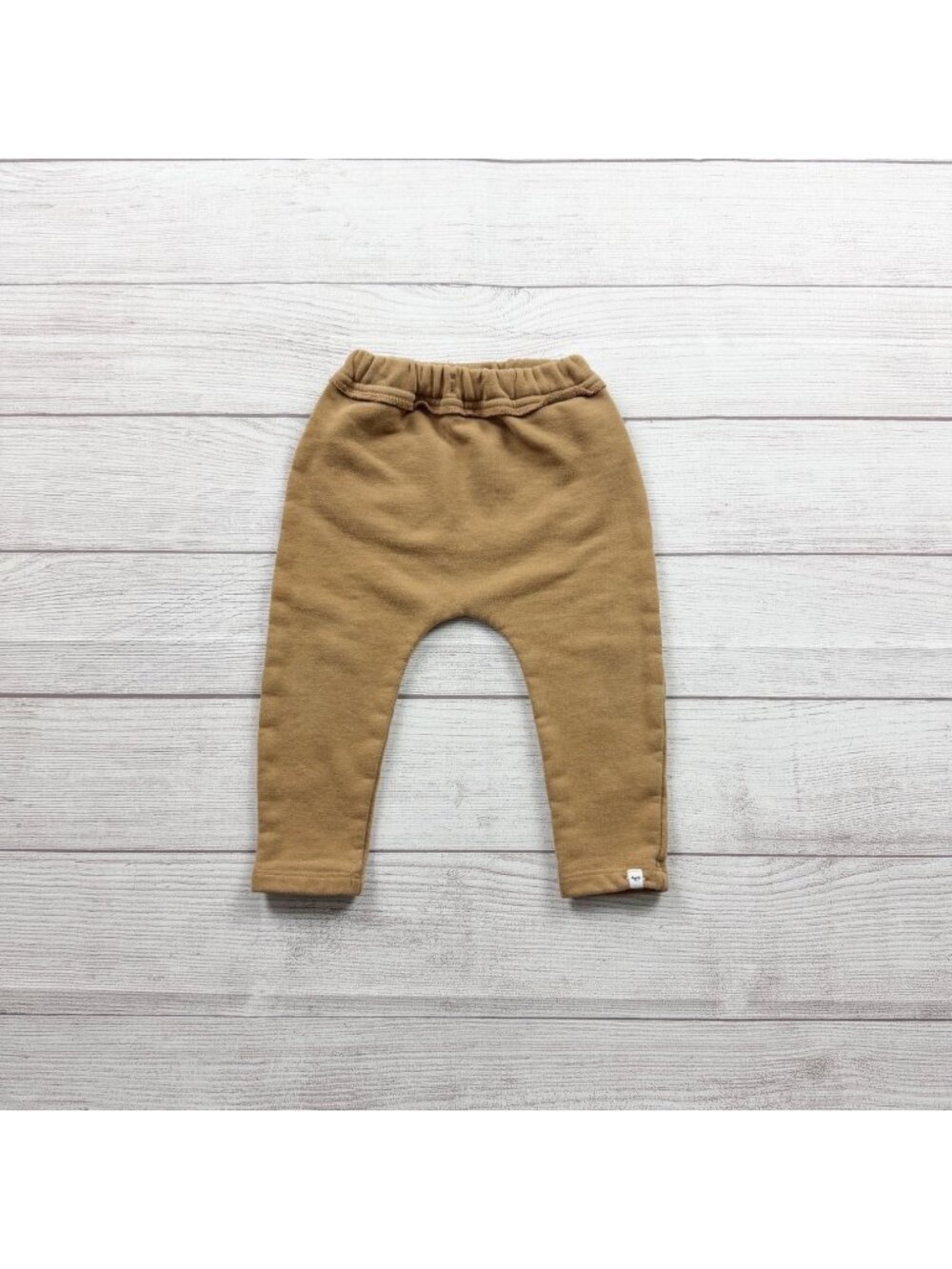 Oh Baby! Camel Brown Baby Pants Elastic Waistband Back Pockets Size 6-12 Months